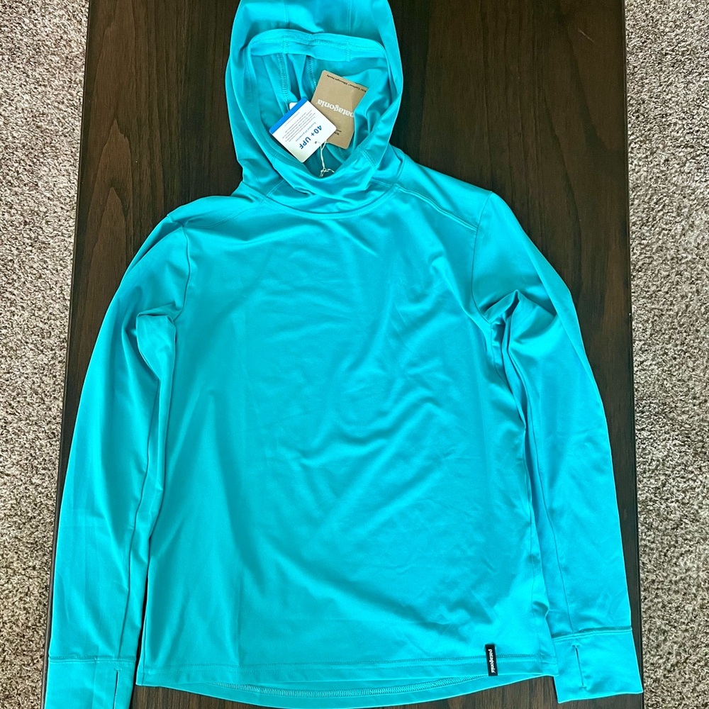 Patagonia Kids Capilene Silkweight Hoody - Subtidal Blue (turquoise)